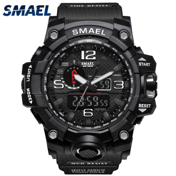 smael men wrist watches dual display analog digital led electronic sport watch mens style waterproof watches, Slivery;brown
smael men wrist watches dual display analog digital led electronic sport watch mens style waterproof watches, Slivery;brown