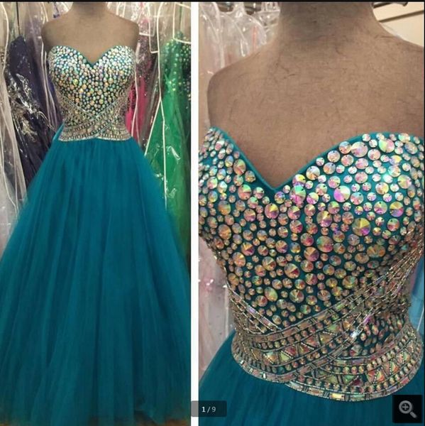 2019 new design a line beading tulle with crystals prom dress strapless sweetheart neck floor length evening party corset prom gowns, Black
2019 new design a line beading tulle with crystals prom dress strapless sweetheart neck floor length evening party corset prom gowns, Black