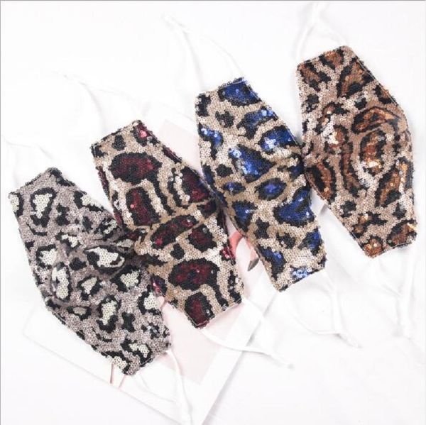 fashion leopard sequins face mask dustproof mouth masks designer washable reusable women breathable party mask with pocket for pm2.5 filter
fashion leopard sequins face mask dustproof mouth masks designer washable reusable women breathable party mask with pocket for pm2.5 filter