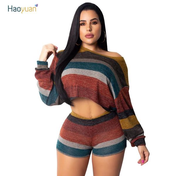 haoyuan knitted two piece set women tracksuit fall clothes crop +shorts sweat suits club outfits 2 piece matching sets, White
haoyuan knitted two piece set women tracksuit fall clothes crop +shorts sweat suits club outfits 2 piece matching sets, White