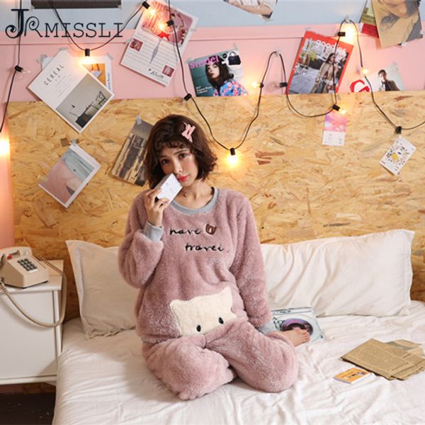 jrmissli winter warm softly flannel woman pajamas set casual simple homewear coral velvet home clothes lovely sleep, Blue;gray
jrmissli winter warm softly flannel woman pajamas set casual simple homewear coral velvet home clothes lovely sleep, Blue;gray