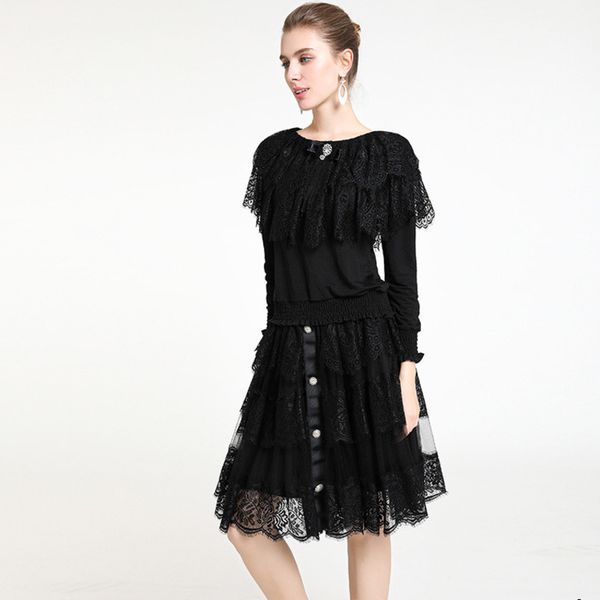women designer socialite temperament suit season new lace stitching skirt two-piecev3j0v3j0, Gray
women designer socialite temperament suit season new lace stitching skirt two-piecev3j0v3j0, Gray