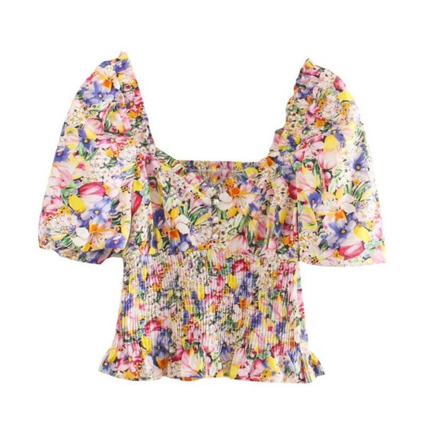 2020 new women v neck chic floral print casual slim smock blouse female puff sleeve elastic shirts leisure chemise, White
2020 new women v neck chic floral print casual slim smock blouse female puff sleeve elastic shirts leisure chemise, White