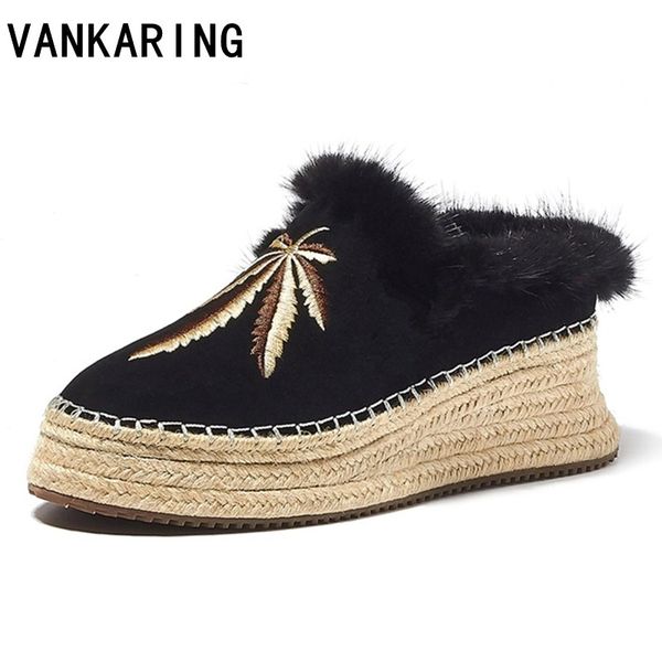 warm leather fur classic spring autumn shoes fashion wedge pumps genuine leather high heels party shoes woman pumps casual mules, Black
warm leather fur classic spring autumn shoes fashion wedge pumps genuine leather high heels party shoes woman pumps casual mules, Black