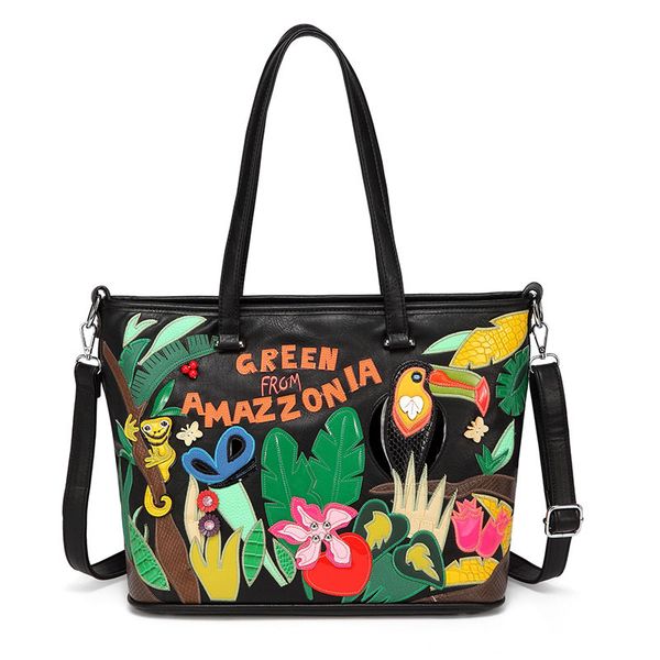 ladies hand bags woman pu leather originality hit color handbag tropical rain forest pattern hand bill lading shoulder span bag
ladies hand bags woman pu leather originality hit color handbag tropical rain forest pattern hand bill lading shoulder span bag