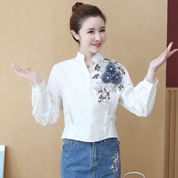 new spring fashion casual women shirts full sleeve 2020 cotton embroidered decoration blouse shirt white 6289
new spring fashion casual women shirts full sleeve 2020 cotton embroidered decoration blouse shirt white 6289
