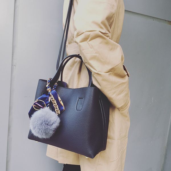 women's bag 2020 new furry ball scarf bag simple women's hand