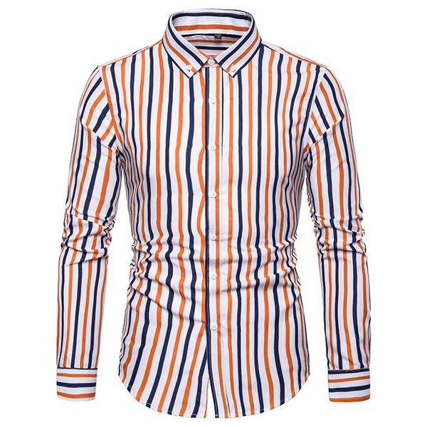 men's fashion printed long sleeve shirts slim comfortable classic striped male business social dress shirts brand men clothing, White;black
men's fashion printed long sleeve shirts slim comfortable classic striped male business social dress shirts brand men clothing, White;black