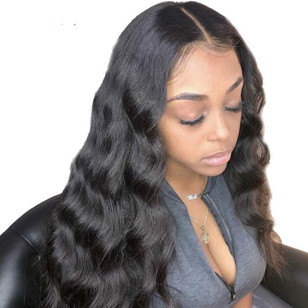 body wave 360 lace frontal wig pre plucked with baby hair brazilian human remy hair swiss lace front ear to ear long wigs, Black
body wave 360 lace frontal wig pre plucked with baby hair brazilian human remy hair swiss lace front ear to ear long wigs, Black