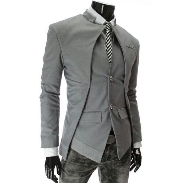 мода новые мужские slim fit костюм куртки корейской версии асимметричный дизайн поддельные две пьесы человек блейзеры повседневная мужчины к, White;black
мода новые мужские slim fit костюм куртки корейской версии асимметричный дизайн поддельные две пьесы человек блейзеры повседневная мужчины к, White;black