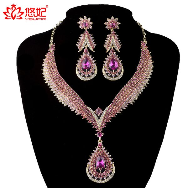 india style crystal jewelry sets bridal wedding party necklace earrings rhinestone pink color delicate jewelry for women gift, Silver
india style crystal jewelry sets bridal wedding party necklace earrings rhinestone pink color delicate jewelry for women gift, Silver