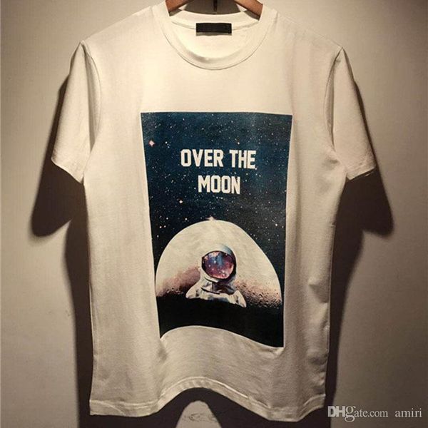 luxury mens designer short sleeve fashion womens short sleeves over the moon couples designer astronaut print tees, White;black
luxury mens designer short sleeve fashion womens short sleeves over the moon couples designer astronaut print tees, White;black