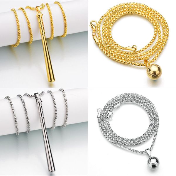 unisex's hiphop fashion gold silver stainless steel baseball and baseball bat necklace pendant sports jewelry gift
unisex's hiphop fashion gold silver stainless steel baseball and baseball bat necklace pendant sports jewelry gift