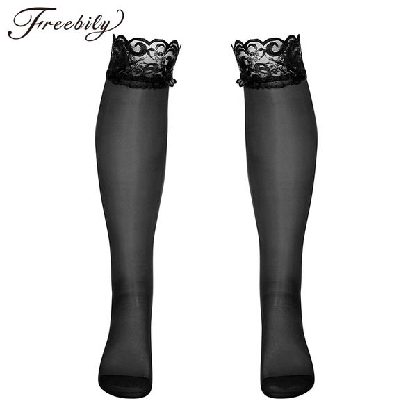 mens lingerie socks mesh see through sheer floral lace with double silicone strip anti-slip thigh high sissy stockings, Black
mens lingerie socks mesh see through sheer floral lace with double silicone strip anti-slip thigh high sissy stockings, Black
