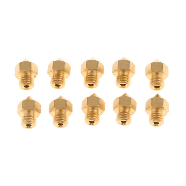 10 pcs. 3d printer nozzle, extruder repair accessory for mk8 3d printer - golden
10 pcs. 3d printer nozzle, extruder repair accessory for mk8 3d printer - golden