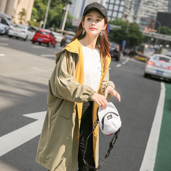 2019 autumn and winter new china robe femme loose thick long windbreaker long sleeve casual hooded jacket plus size woman, Tan;black
2019 autumn and winter new china robe femme loose thick long windbreaker long sleeve casual hooded jacket plus size woman, Tan;black