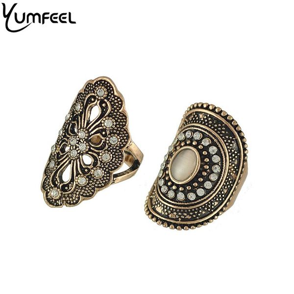 yumfeel new vintage boho jewelry rings metal with antique plated crystal ring set for women, Golden;silver
yumfeel new vintage boho jewelry rings metal with antique plated crystal ring set for women, Golden;silver