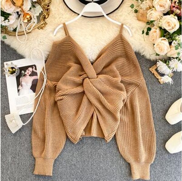 women's autumn off-shoulder short pullovers sweater female casual solid color long sleeve loose chic tb4009, White;black
women's autumn off-shoulder short pullovers sweater female casual solid color long sleeve loose chic tb4009, White;black