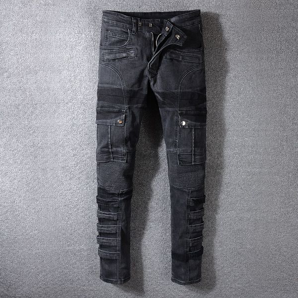 бал мужские дизайнерские джинсы проблемные slim fit мотоциклетный байкер джинсовые для мужчин мода хип-хоп мужские черные джинсы, Blue
бал мужские дизайнерские джинсы проблемные slim fit мотоциклетный байкер джинсовые для мужчин мода хип-хоп мужские черные джинсы, Blue