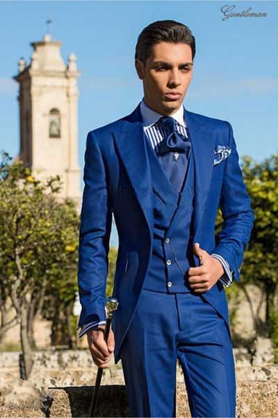 new stylish design one button royal blue wedding groom tuxedos peak lapel groomsmen mens dinner blazer suits (jacket+pants+vest+tie) 488, Black;gray
new stylish design one button royal blue wedding groom tuxedos peak lapel groomsmen mens dinner blazer suits (jacket+pants+vest+tie) 488, Black;gray
