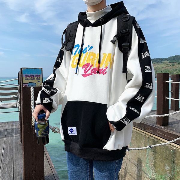 autumn winter men casual hooded hoodies hip patchwork letter printed sweatshirt plus size hoody men cotton pullover hoodies, Black
autumn winter men casual hooded hoodies hip patchwork letter printed sweatshirt plus size hoody men cotton pullover hoodies, Black