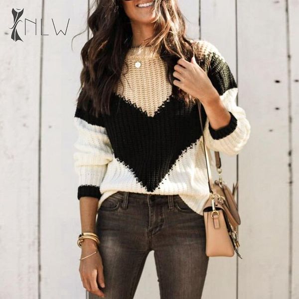 nlw casual knitted sweater women plus size long sleeve streetwear sweater jumper 2019 fall winter oversized pull femme, White;black
nlw casual knitted sweater women plus size long sleeve streetwear sweater jumper 2019 fall winter oversized pull femme, White;black