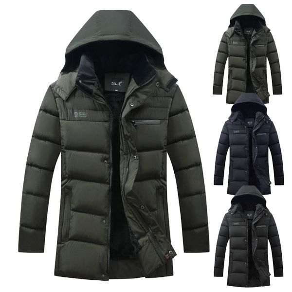 2019 winter coat hooded large size men's zipper cotton-padded clothes down feather cotton-padded jacket, Black
2019 winter coat hooded large size men's zipper cotton-padded clothes down feather cotton-padded jacket, Black