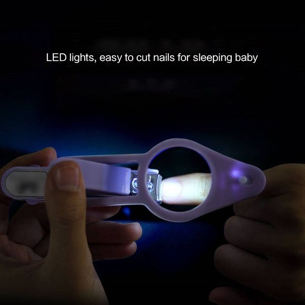 led light baby nail clipper with magnifying glass stainless steel nail clipper anti-meat glass safety pliers purple
led light baby nail clipper with magnifying glass stainless steel nail clipper anti-meat glass safety pliers purple