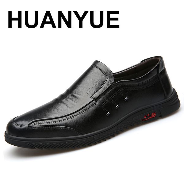 men shoes breathable business casual men's leather shoes comfortable slip-on man loafers soft driving men zapatos hombre, Black
men shoes breathable business casual men's leather shoes comfortable slip-on man loafers soft driving men zapatos hombre, Black