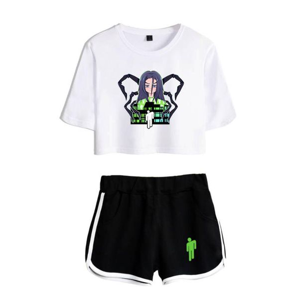 wamni new billie eilish 2 piece set women shorts suit ladies tshirt suit summer fashion shirt and shorts trend casual clothes, White
wamni new billie eilish 2 piece set women shorts suit ladies tshirt suit summer fashion shirt and shorts trend casual clothes, White