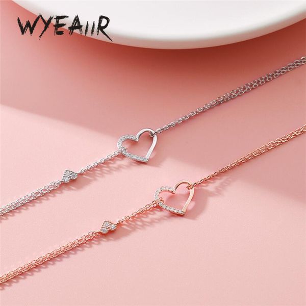 wyeaiir 925 sterling silver double layer sweet romantic gift heart clavicle chain female necklace
wyeaiir 925 sterling silver double layer sweet romantic gift heart clavicle chain female necklace