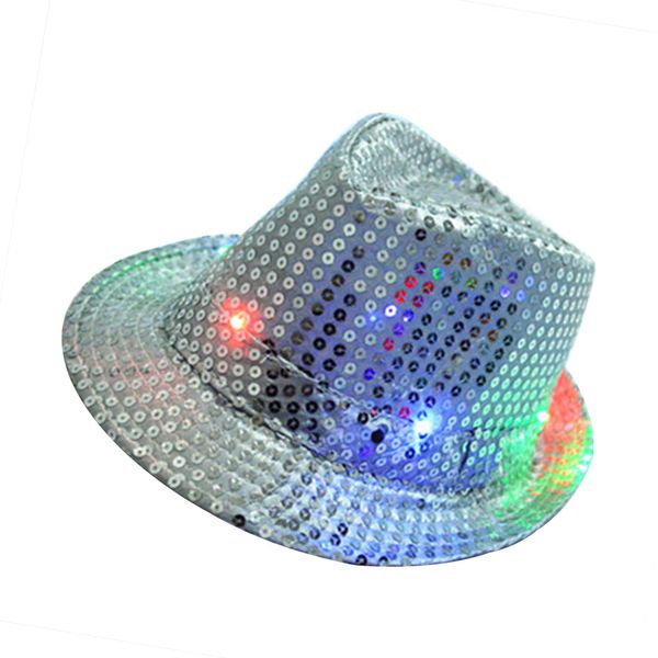 party stylish women jazz hat halloween luminous pgraph prop disco bar with led light dance accessories sequins, Blue;gray
party stylish women jazz hat halloween luminous pgraph prop disco bar with led light dance accessories sequins, Blue;gray