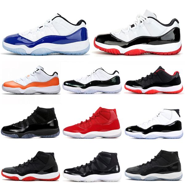 low white bred 11 11s men women jumpman basketball shoes concord 45 gamma blue metallic silver space jam georgetown sports sneakers trainer, White;red
low white bred 11 11s men women jumpman basketball shoes concord 45 gamma blue metallic silver space jam georgetown sports sneakers trainer, White;red