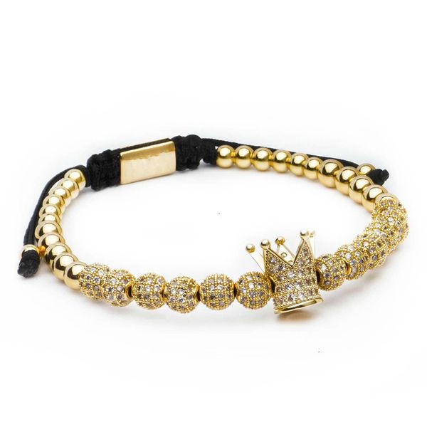 wholesale-jewelry men bracelets jewellery men cubic micro pave crown 4mm round beads braided macrame men charm bracelet, Black
wholesale-jewelry men bracelets jewellery men cubic micro pave crown 4mm round beads braided macrame men charm bracelet, Black