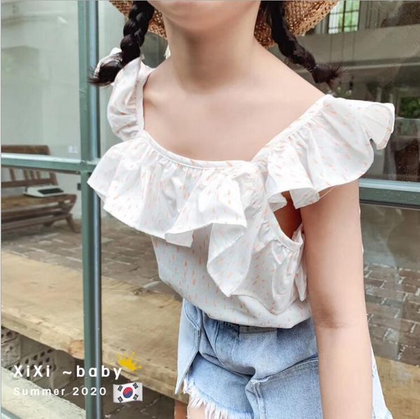 2020 korean style girls ruffles shirt fashion summer cotton girls blouse 2-7t f151, White;black
2020 korean style girls ruffles shirt fashion summer cotton girls blouse 2-7t f151, White;black