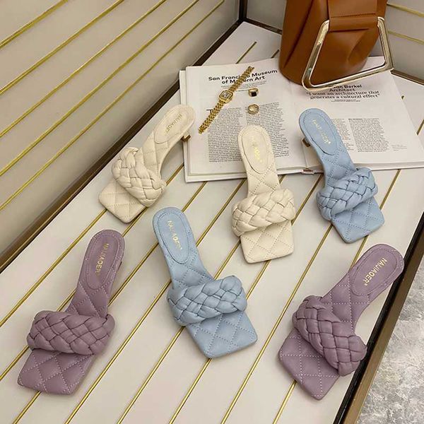 women sandals slippers weave design solid color slides slippers thin mid heels mules shoes woman party pumps wedding slides mule, Black
women sandals slippers weave design solid color slides slippers thin mid heels mules shoes woman party pumps wedding slides mule, Black