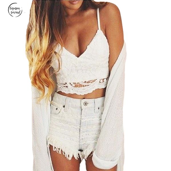 2019 summer crop women knitted beachwear bra deep v neck spaghetti strap backless camisole bralette crochet, White
2019 summer crop women knitted beachwear bra deep v neck spaghetti strap backless camisole bralette crochet, White