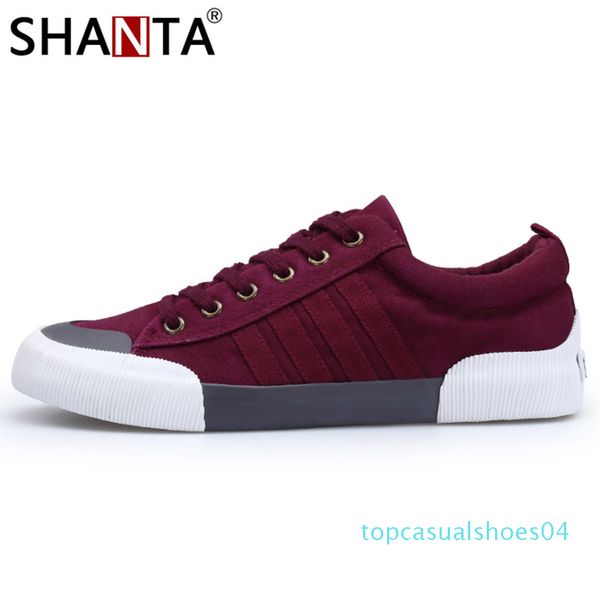 shanta 2019 men canvas shoes fashion solid color men vulcanized shoes lace-up white casual shoes men sneakers chaussure homme t04, Black
shanta 2019 men canvas shoes fashion solid color men vulcanized shoes lace-up white casual shoes men sneakers chaussure homme t04, Black