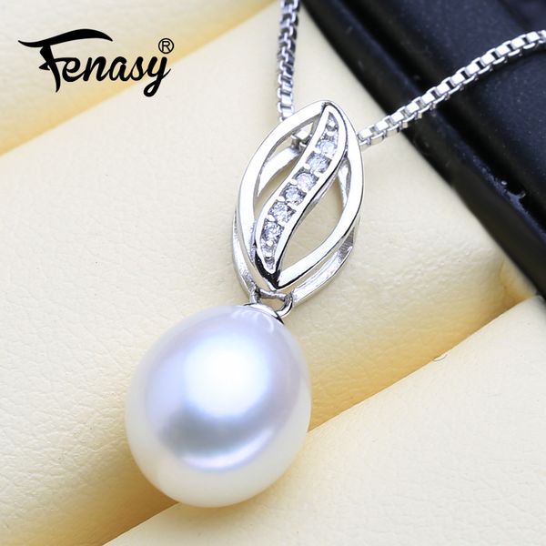 fenasy genuine natural freshwater pearl necklace for women fashion 925 sterling silver leaf shape pendant with white pearl 
fenasy genuine natural freshwater pearl necklace for women fashion 925 sterling silver leaf shape pendant with white pearl