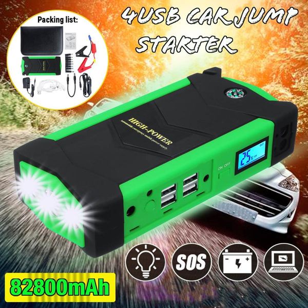 82800mah waterproof multifunction car jump starter 12v 4usb 600a portable car battery charger power bank start device
82800mah waterproof multifunction car jump starter 12v 4usb 600a portable car battery charger power bank start device
