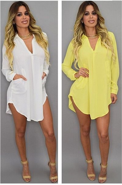 women summer beach chiffon dress casual long sleeve mini party blouse shirt dresses plus size ing, Black;gray
women summer beach chiffon dress casual long sleeve mini party blouse shirt dresses plus size ing, Black;gray