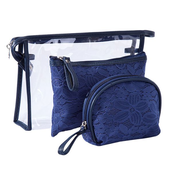 lace cosmetic bag pvc 3pcs set cosmetics storage bag fashion women's washed supplies set
lace cosmetic bag pvc 3pcs set cosmetics storage bag fashion women's washed supplies set