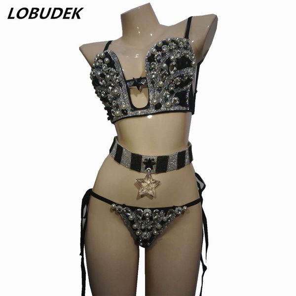 bright rhinestones white pearl bikini bar dj female singer stage costume nightclub dancer pole dancing model catwalk stage wear, Black;red
bright rhinestones white pearl bikini bar dj female singer stage costume nightclub dancer pole dancing model catwalk stage wear, Black;red