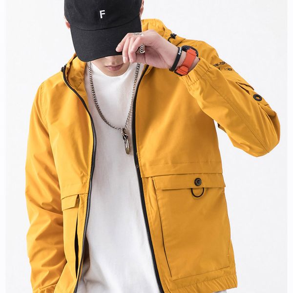 mens designer jackets boys brand coat mens solid color with caps youth multi-pocket zipper jacket men outwear coats sale, Black;brown
mens designer jackets boys brand coat mens solid color with caps youth multi-pocket zipper jacket men outwear coats sale, Black;brown