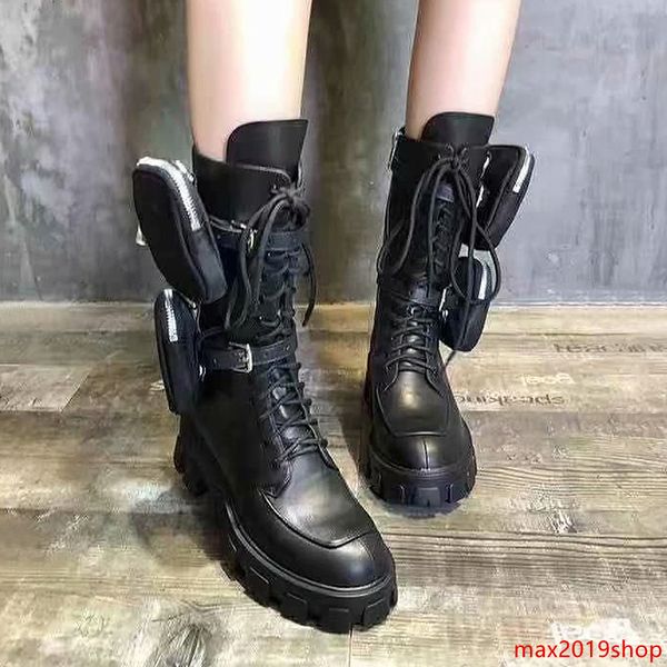 2019autumn and winterpradanew muffin thick-bottomed tube martin boots military boots leather locomotive fashion lace-up booties
2019autumn and winterpradanew muffin thick-bottomed tube martin boots military boots leather locomotive fashion lace-up booties