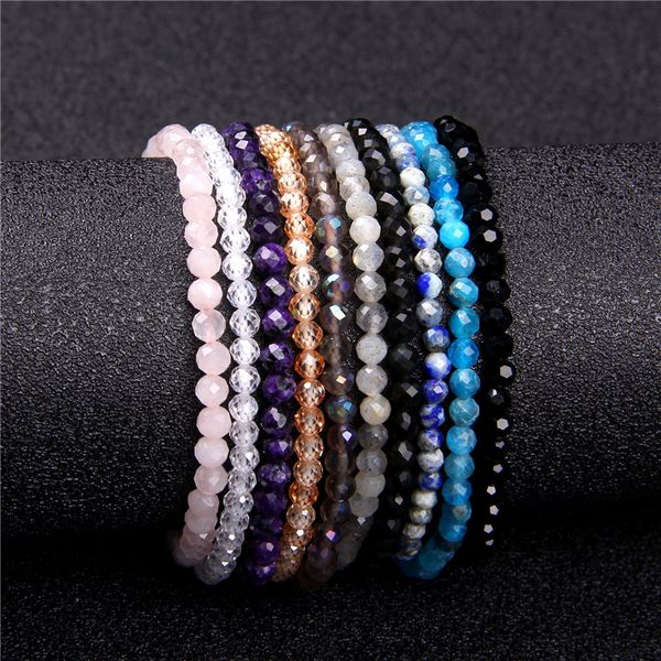 minimalist healing 4mm tiny crystal stone beads bracelets natural charoite obsidian lapis lazuli zircon elastic bracelets, Black
minimalist healing 4mm tiny crystal stone beads bracelets natural charoite obsidian lapis lazuli zircon elastic bracelets, Black