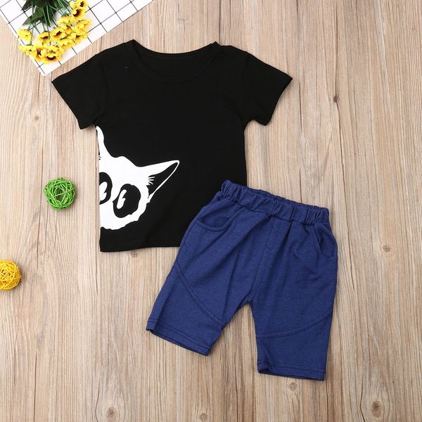 baby summer clothing kids baby boys clothing sets cartoon print t-shirt + shorts outfits cats clothing casual sunsuit 1-4y, White
baby summer clothing kids baby boys clothing sets cartoon print t-shirt + shorts outfits cats clothing casual sunsuit 1-4y, White