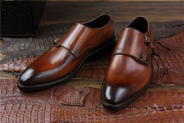 goodyear monk buckle handmade color retro low custom-made shoes calfskin sole custom, Black
goodyear monk buckle handmade color retro low custom-made shoes calfskin sole custom, Black