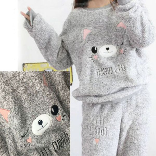 women pajama sets 2019 autumn winter flannel cartoon warm pyjamas women homewear animal sleepwear cat female pajamas ship, Blue;gray
women pajama sets 2019 autumn winter flannel cartoon warm pyjamas women homewear animal sleepwear cat female pajamas ship, Blue;gray