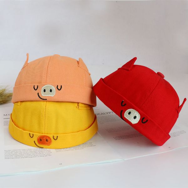 children's hat 2020 spring and summer new style super adorable pig embroidered di zhu mao versatile cool baby cute skullcap, Yellow
children's hat 2020 spring and summer new style super adorable pig embroidered di zhu mao versatile cool baby cute skullcap, Yellow